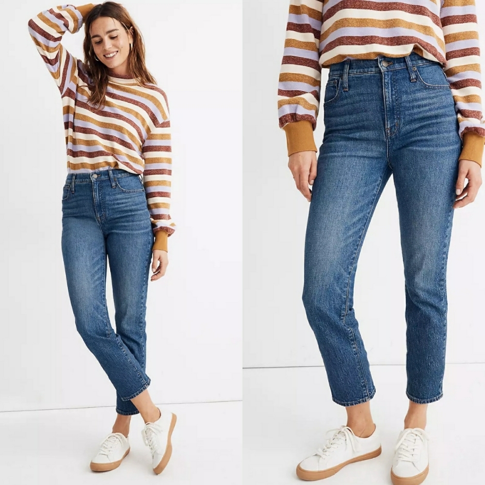 Madewell Petite Classic Straight Jeans Coldbrook wash